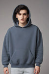 Fleece Lined Grey Oversized Hoodie