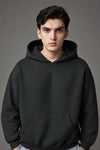 Fleece Lined Black Regular Fit Hoodie
