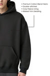 Fleece Lined Black Regular Fit Hoodie