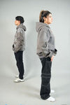 Couple Pack of 2 - Mandala Grey Oversized Hoodie