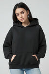 Fleece Lined Black Regular Fit Hoodie