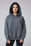 Fleece Lined Grey Oversized Hoodie