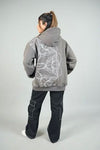 Couple Pack of 2 - Mandala Grey Oversized Hoodie