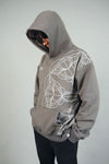 Couple Pack of 2 - Mandala Grey Oversized Hoodie