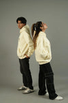 Couple Pack of 2 - Classical Off-White Embroidered Regular Fit Hoodie