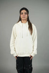 Ottoman White Embroidered Regular Fit Hoodie