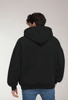 Fleece Lined Black Regular Fit Hoodie